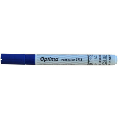 Marker cu vopsea Optima Paint 3713, varf rotund 2.0mm, grosime scriere 1-2mm - albastru
