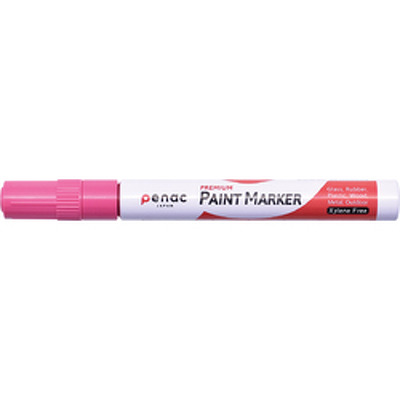 Marker cu vopsea Penac, rezistent la temperaturi inalte, varf rotund, grosime scriere 2-4mm - roz