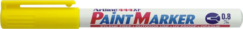 Marker cu vopsea varf rotund 0.8mm - galben 444XF, corp metalic