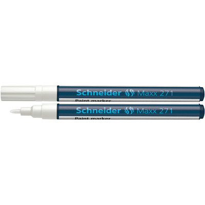 Marker cu vopsea varf rotund 1-2mm - alb Schneider Maxx 271