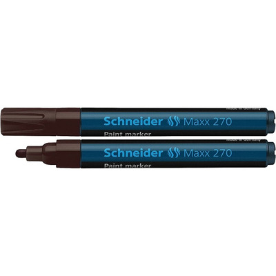 Marker cu vopsea varf rotund 1-3mm - maro Schneider Maxx 270