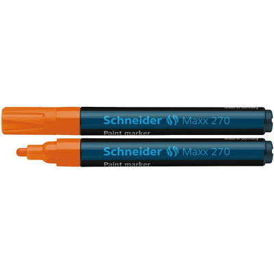 Marker cu vopsea varf rotund 1-3mm - orange Schneider Maxx 270