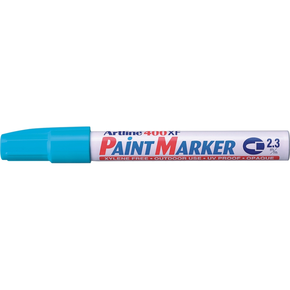 Marker cu vopsea varf rotund 2.3mm - bleu 400XF, corp metalic