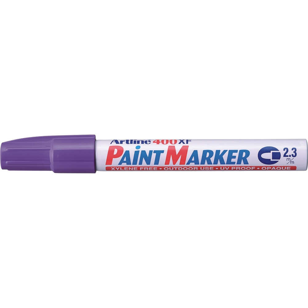 Marker cu vopsea varf rotund 2.3mm - violet 400XF, corp metalic