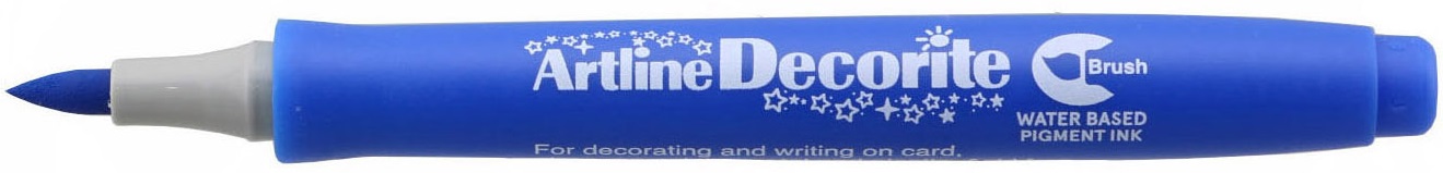 Marker Decorite, varf flexibil (tip pensula) - albastru