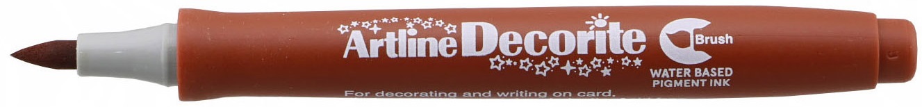 Marker Decorite, varf flexibil (tip pensula) - maro