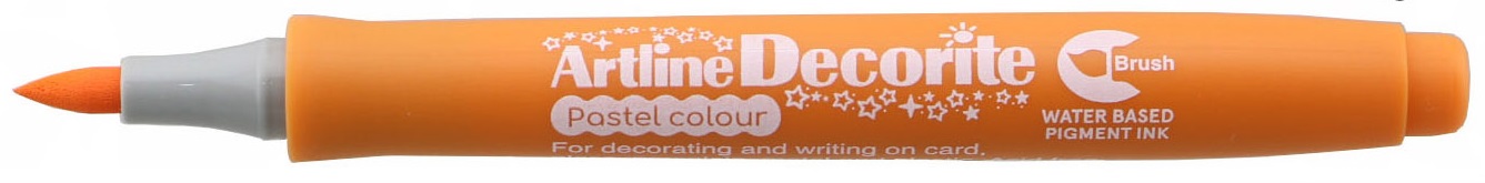Marker Decorite, varf flexibil (tip pensula) - orange pastel