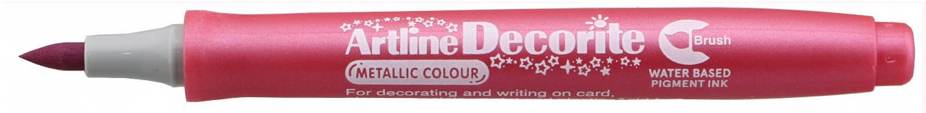 Marker Decorite, varf flexibil (tip pensula) - roz metalizat