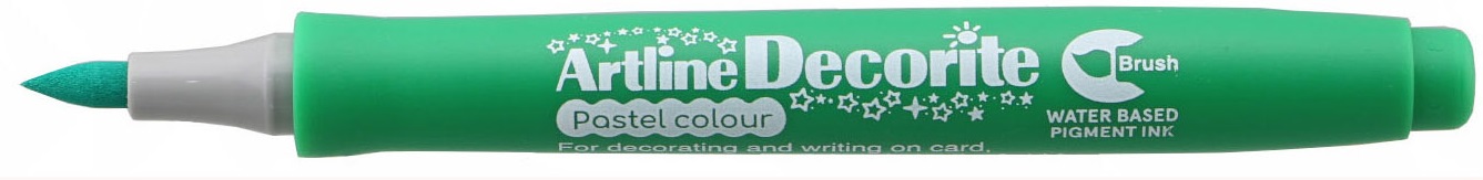 Marker Decorite, varf flexibil (tip pensula) - verde pastel