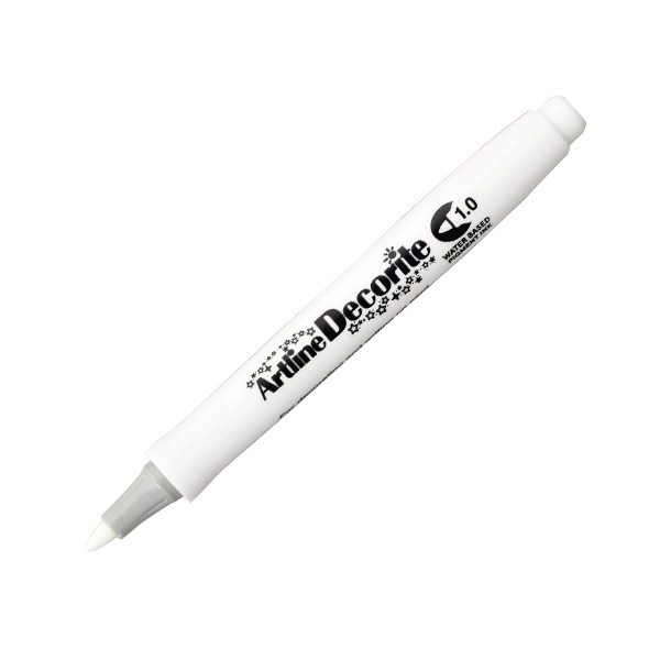 Marker Decorite, varf rotund 1.0mm - alb