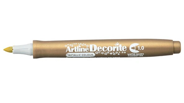 Marker Decorite, varf rotund 1.0mm - auriu