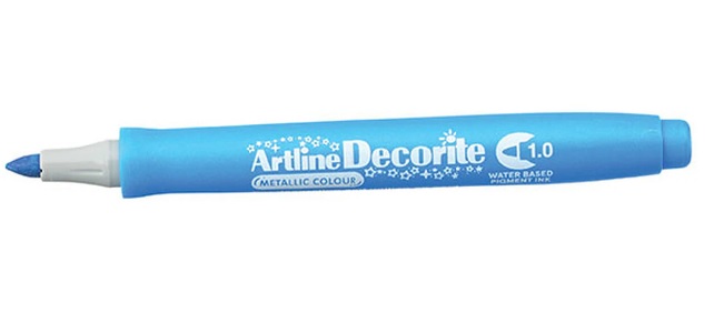 Marker Decorite, varf rotund 1.0mm - bleu metalizat