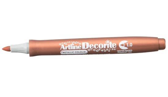 Marker Decorite, varf rotund 1.0mm - bronz