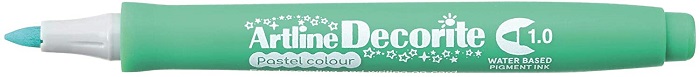 Marker Decorite, varf rotund 1.0mm - verde pastel