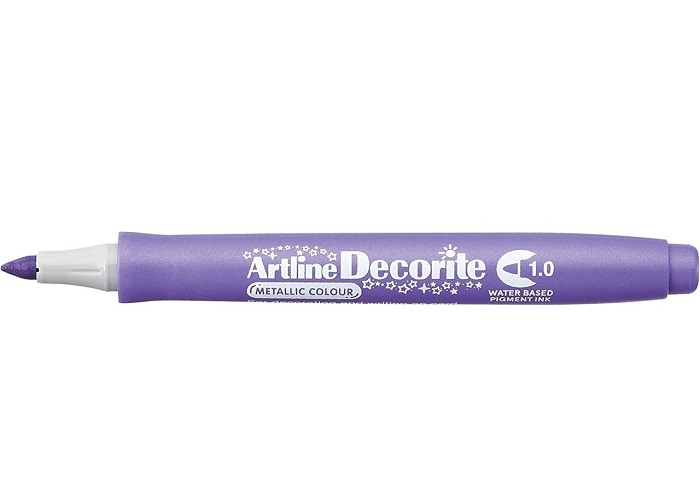 Marker Decorite, varf rotund 1.0mm - violet metalizat