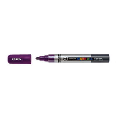 Marker LYRA Graduate Mark All, pe baza de apa, varf 2mm, pentru orice suprafata - violet