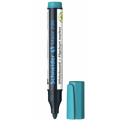 Marker Maxx 290, pentru tabla de scris si flipchart, varf rotund 2 - 3mm - turcoaz
