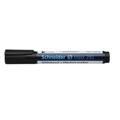 Marker Maxx 293 pentru tabla de scris flipchart cu varf tesit 2-5mm - negru