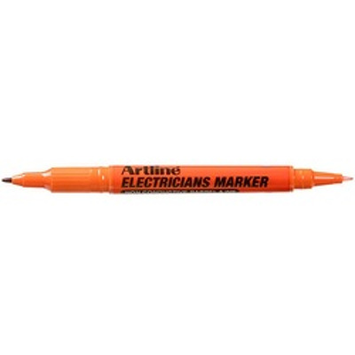 Marker pentru electricieni, corp plastic cu 2 capete si varfuri rotunde 0.4/1.0mm - orange