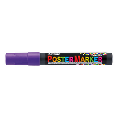Marker pentru poster corp plastic, varf rotund 2mm - mov