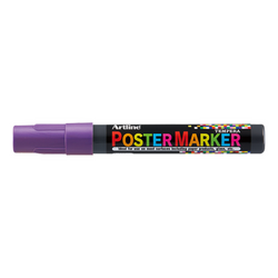 Marker pentru poster corp plastic, varf rotund 2mm - mov metalizat