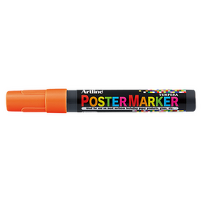Marker pentru poster corp plastic, varf rotund 2mm - portocaliu fluorescent