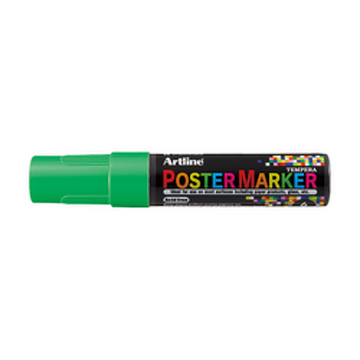 Marker pentru poster corp plastic, varf rotund 6mm - galben fluorescent
