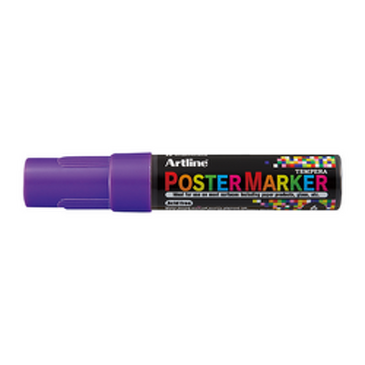 Marker pentru poster corp plastic, varf rotund 6mm - mov