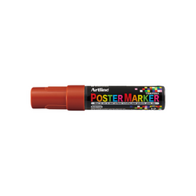 Marker pentru poster corp plastic, varf tesit 12mm - maro