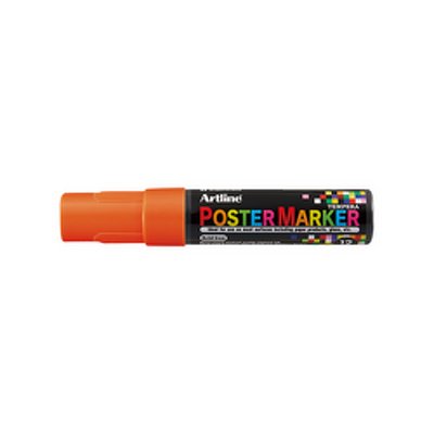 Marker pentru poster corp plastic, varf tesit 12mm - portocaliu fluorescent
