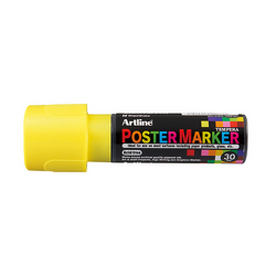 Marker pentru poster corp plastic, varf tesit 30mm - galben fluorescent