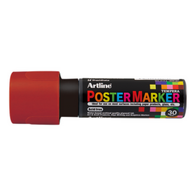 Marker pentru poster, corp plastic, varf tesit 30mm - maro