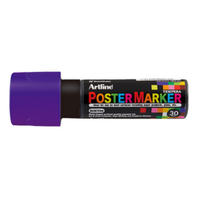 Marker pentru poster corp plastic, varf tesit 30mm - mov