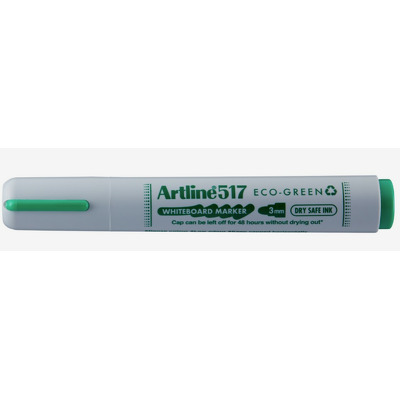 Marker pentru tabla de scris 517 Eco Green - Dry safe ink 48h, varf rotund 3.0mm - verde