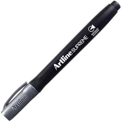 Marker permanent cu uscare instanta, corp plastic, varf rotund 1.0mm, - argintiu, Artline