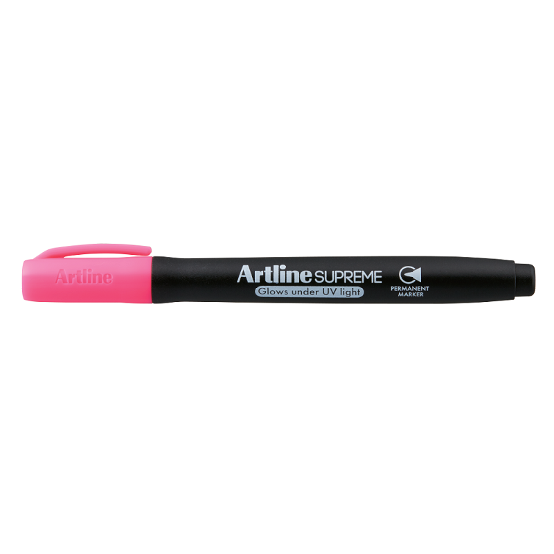 Marker permanent cu varf rotund 1.0mm, straluceste in lumina UV - roz, Atline