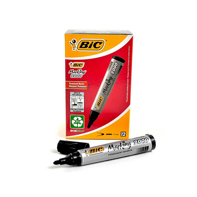 Marker  permanent varf rotund, culoare verde,  Bic Design