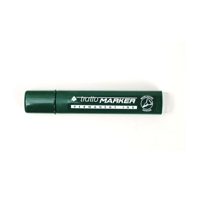 Marker permanent varf rotund, culoare verde, Tratto
