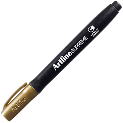 Marker permanet auriu, corp plastic, varf rotund 1.0mm