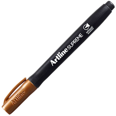 Marker permanet cu uscare instanta corp plastic, varf rotund 1.0mm, - bronz, Artline