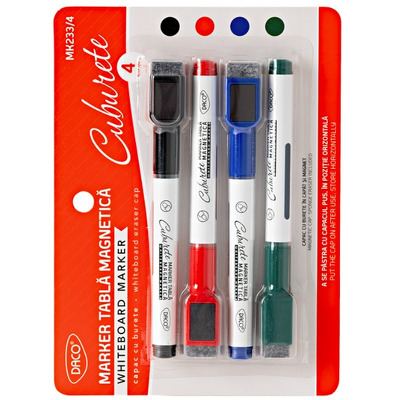 Marker tabla magnetica set 4 Cuburete DACO MK233/4