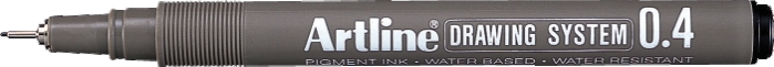 Marker pentru desen tehnic Artline, varf fetru 0.4mm - negru