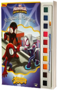 Marvel. Paienjenelul si prietenii lui uimitori. Sa pictam cu Paienjenel. Carte de colorat cu pensula si acuarele