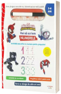 Marvel. Paienjenelul si prietenii lui uimitori. Scrie si sterge. Hai sa scriem numerele