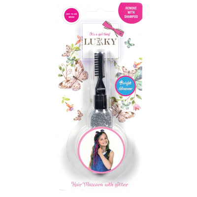 Mascara de par pentru copii cu sclipici Argintiu