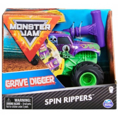 Masinuta Monster Jam Click Flip - Grave Digger