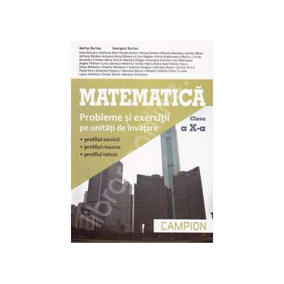 Matematica, M2. Probleme si exercitii pe unitati de invatare, pentru clasa a X-a (Profilul, servicii, resurse, tehnic) - Editie - 2013