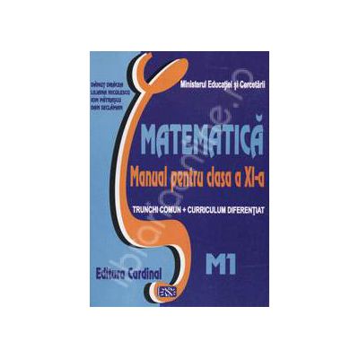 Matematica. Manual pentru clasa a XI-a. Trunchi comun + curriculum diferentiat. M1