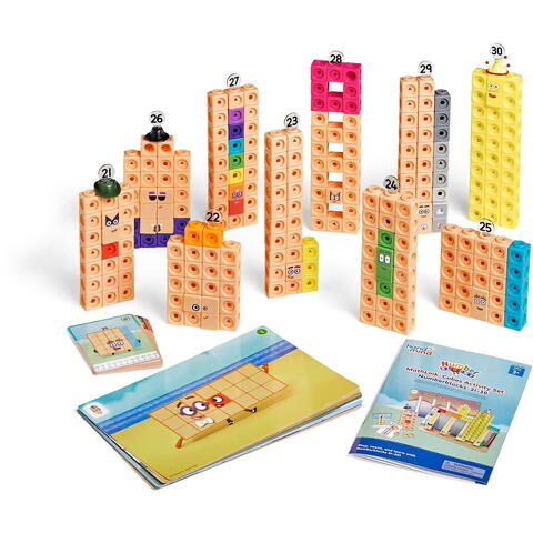 MathLinkCubes Numberblocks in engleza. Set de activitati de la 21 - 30
