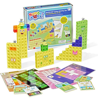 MathLinkCubes Numberblocks in engleza Set de activitati de la 31 - 40